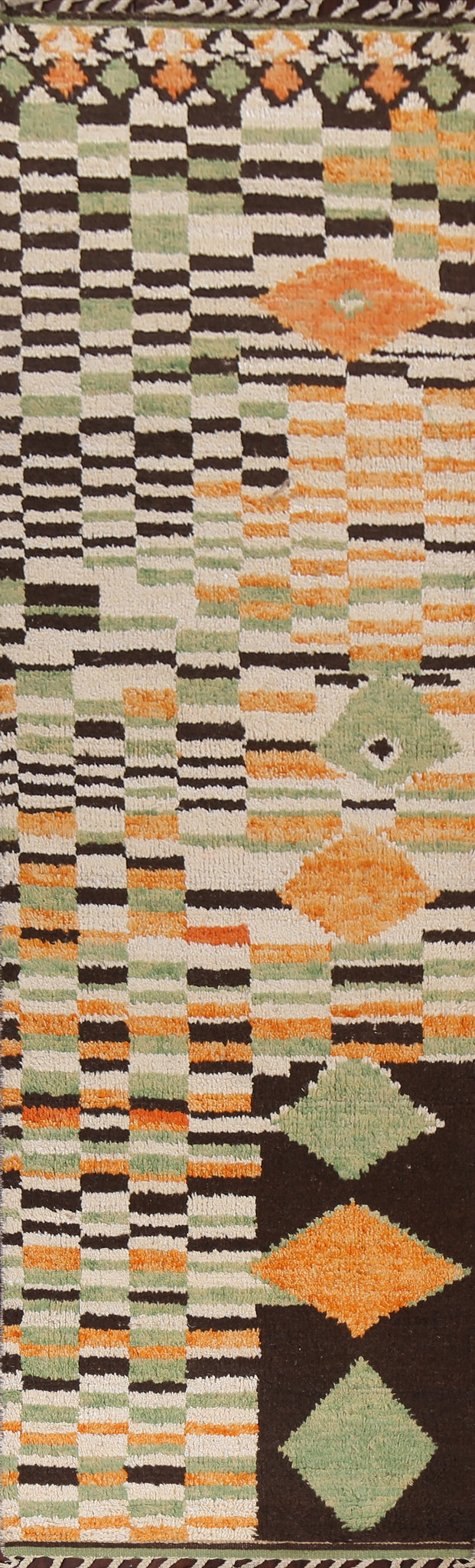 Tribal Moroccan Handmade Runner Rug 3x13