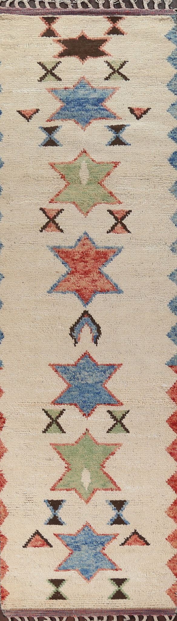 Tribal Moroccan Oriental Runner Rug 3x13