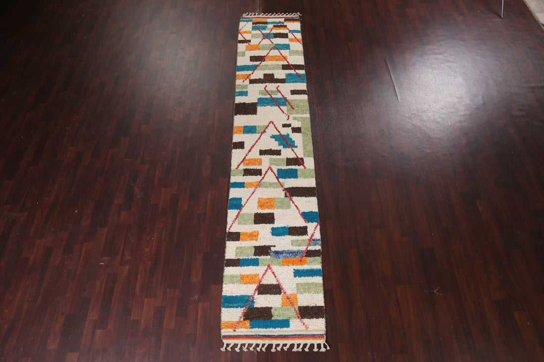 Tribal Moroccan Handmade Runner Rug 3x13