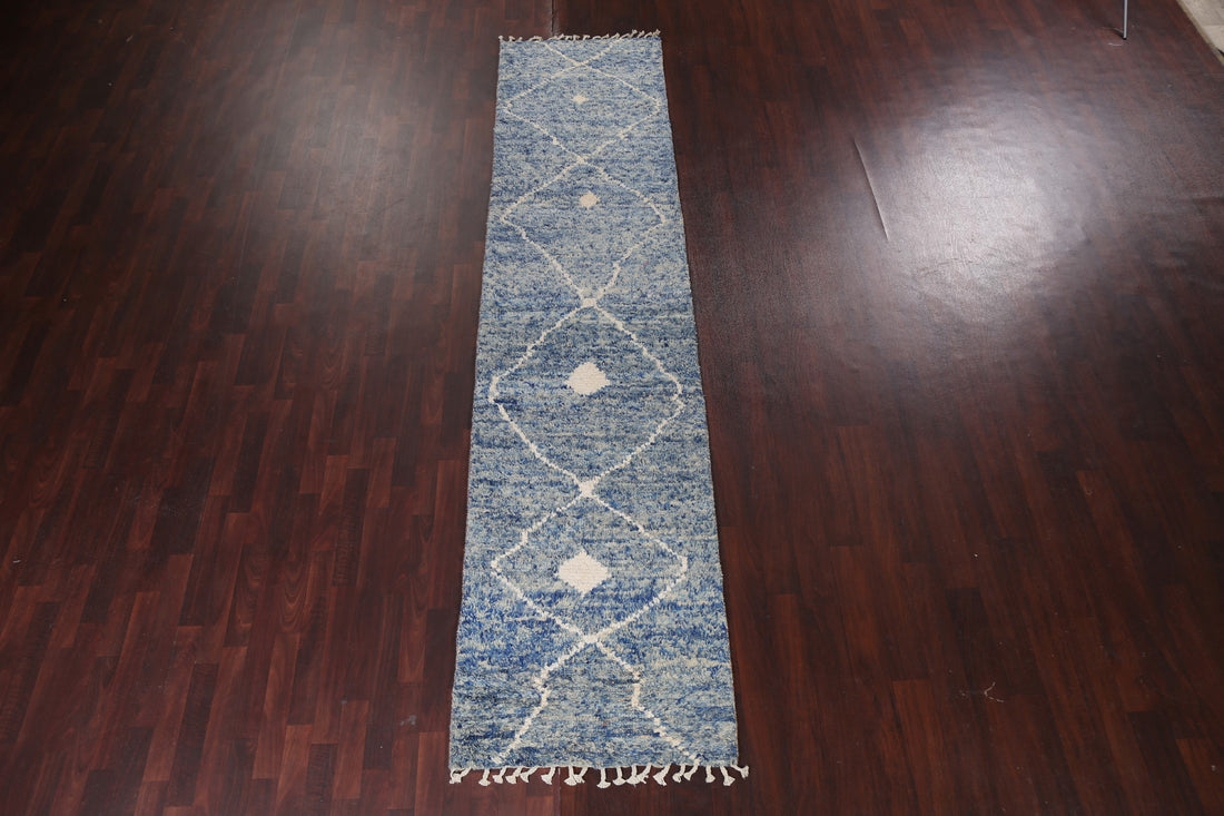 Tribal Moroccan Handmade Runner Rug 3x12