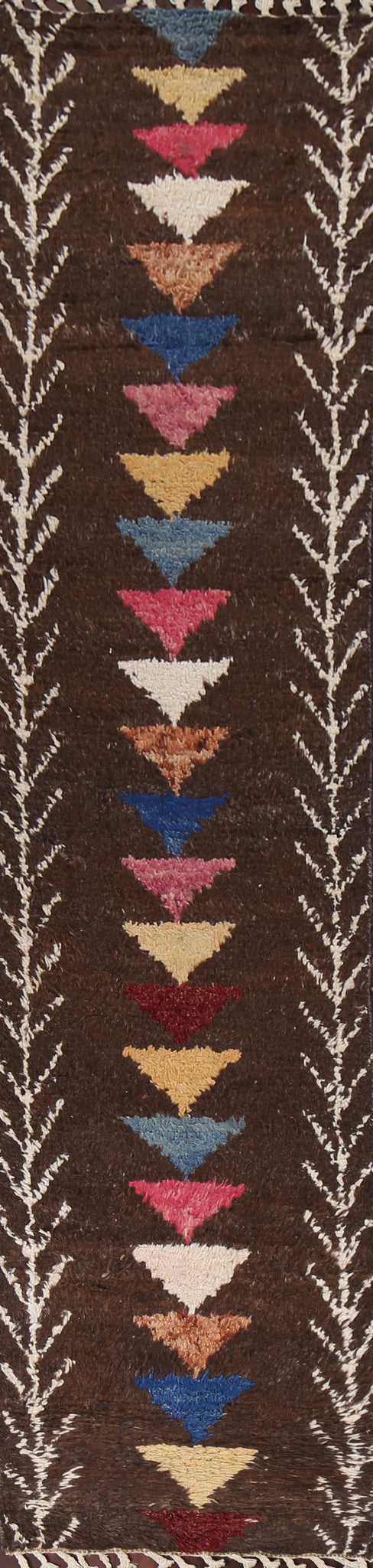 Tribal Moroccan Wool Runner Rug 3x12