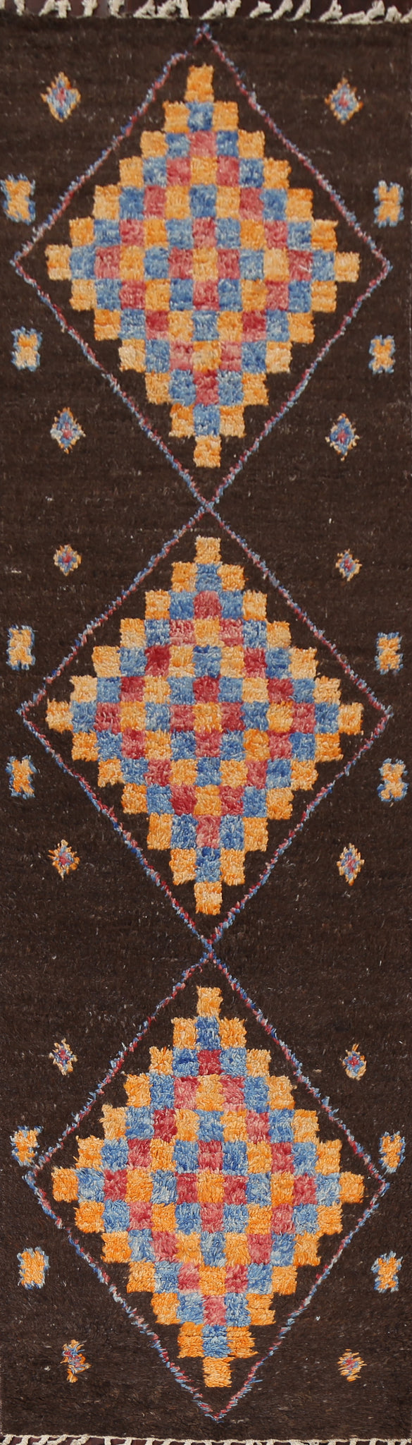 Geometric Moroccan Oriental Runner Rug 3x13