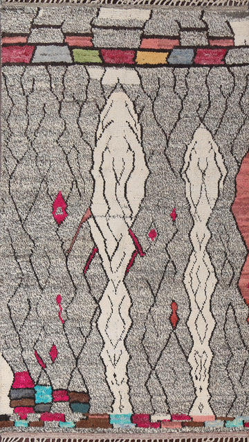 Wool Moroccan Handmade Area Rug 6x11