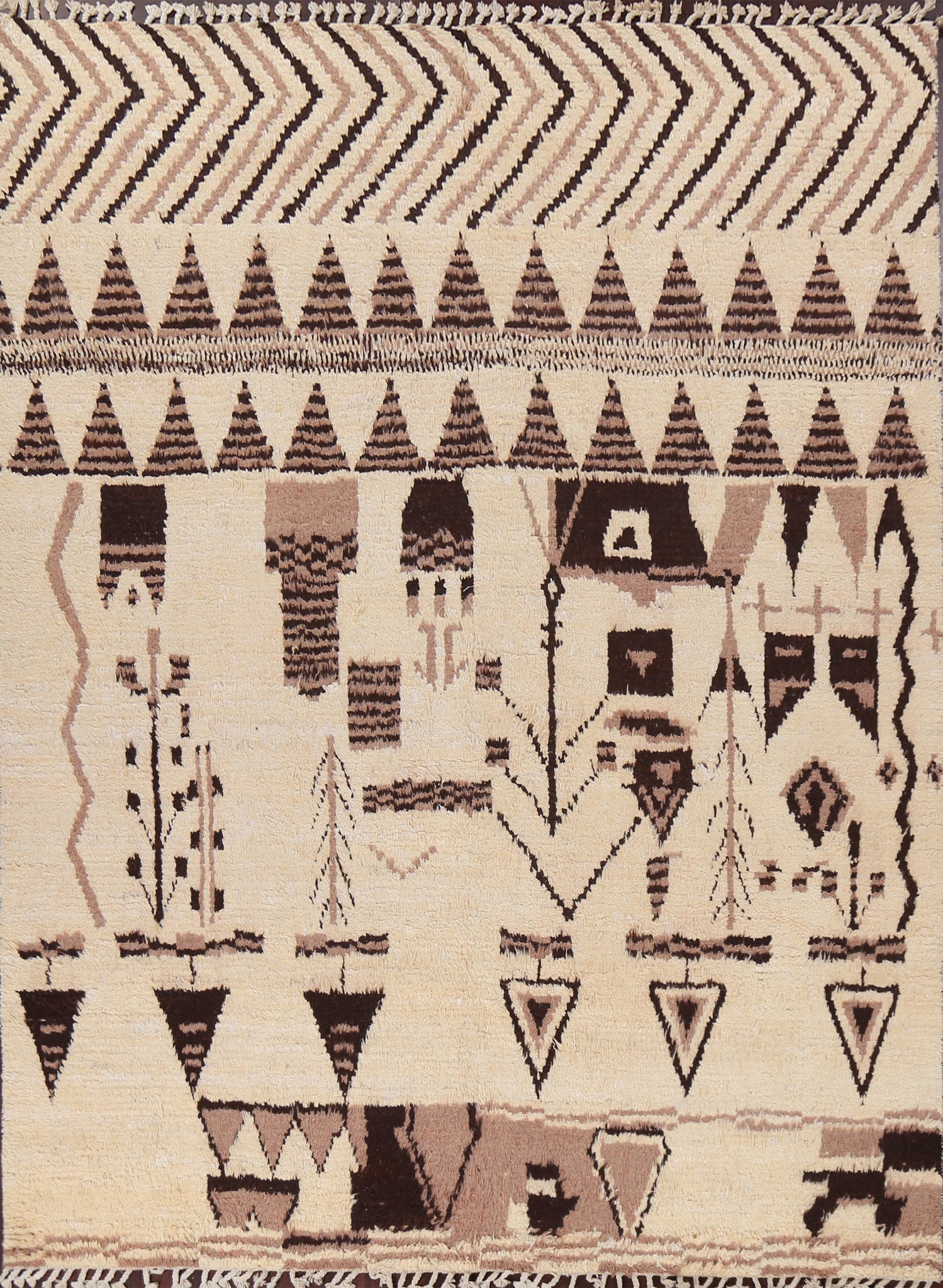 Geometric Moroccan Wool Area Rug 8x10