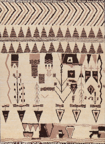 Geometric Moroccan Wool Area Rug 8x10