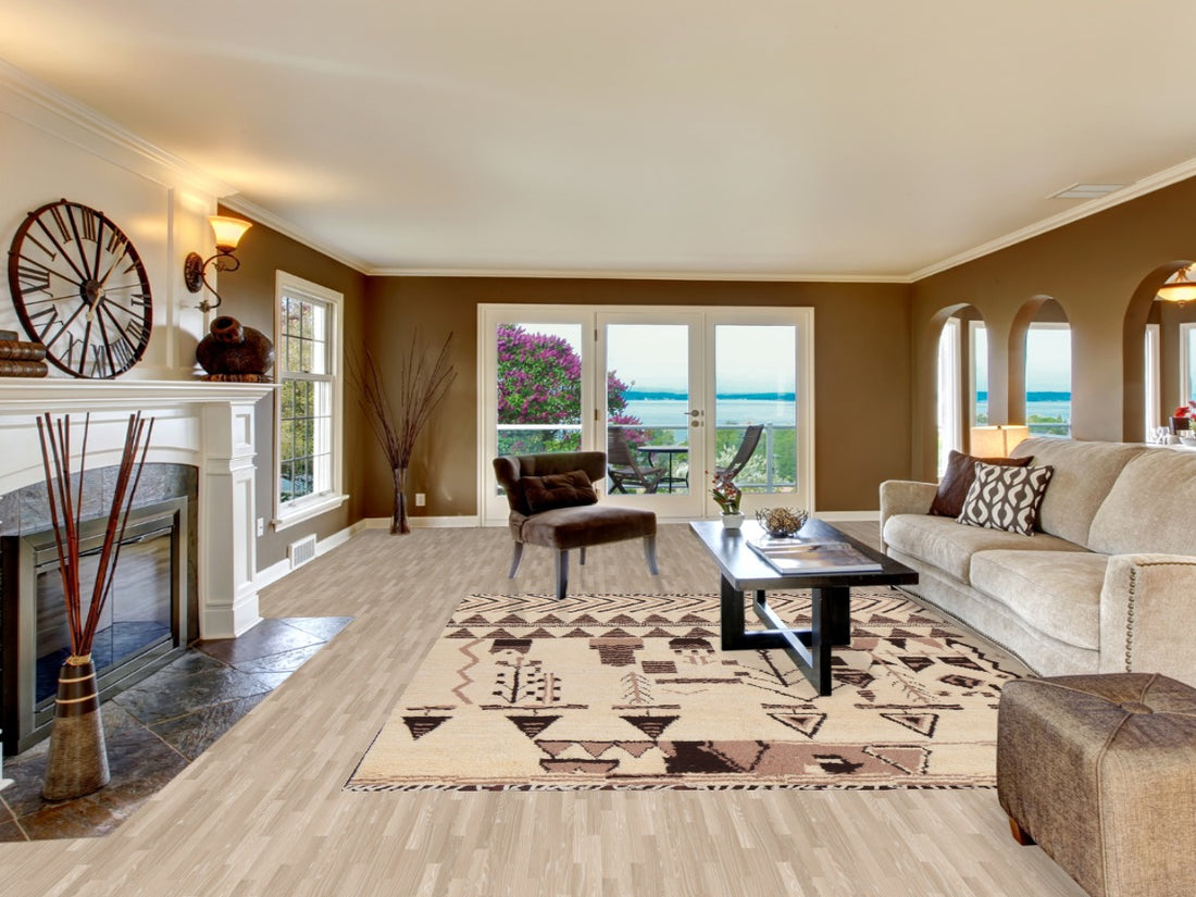Geometric Moroccan Wool Area Rug 8x10