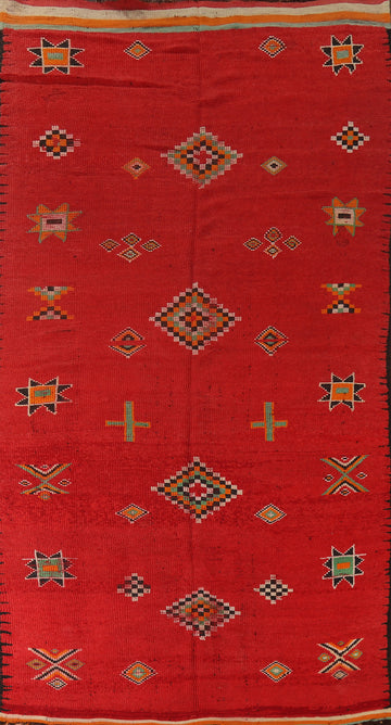 Antique Moroccan Oriental Handmade Rug 6x12