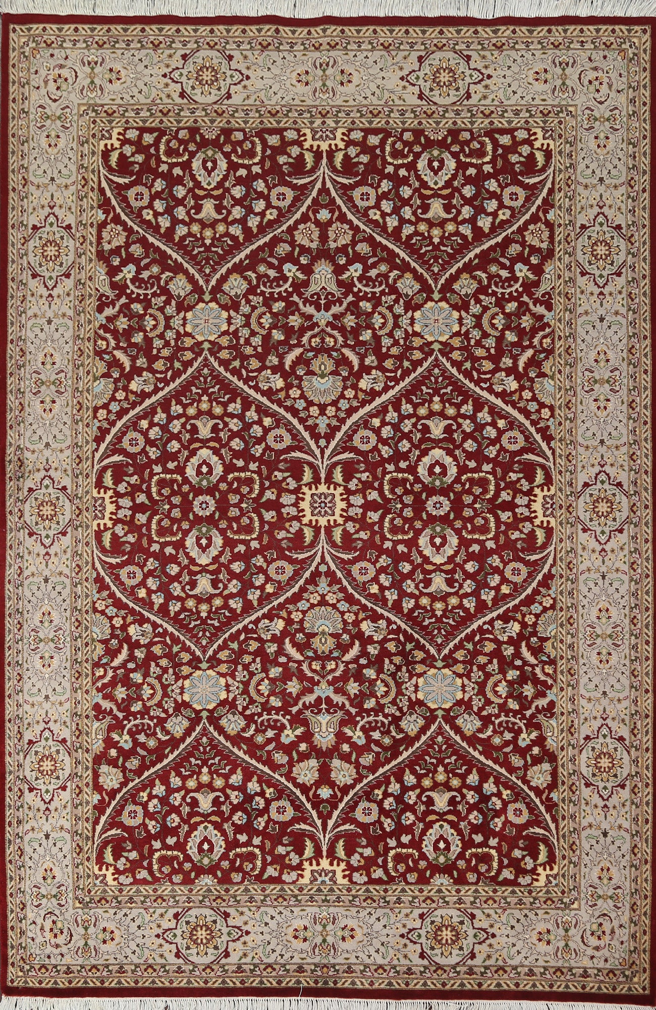 Vegetable Dye Tabriz Wool/ Silk Area Rug 6x9