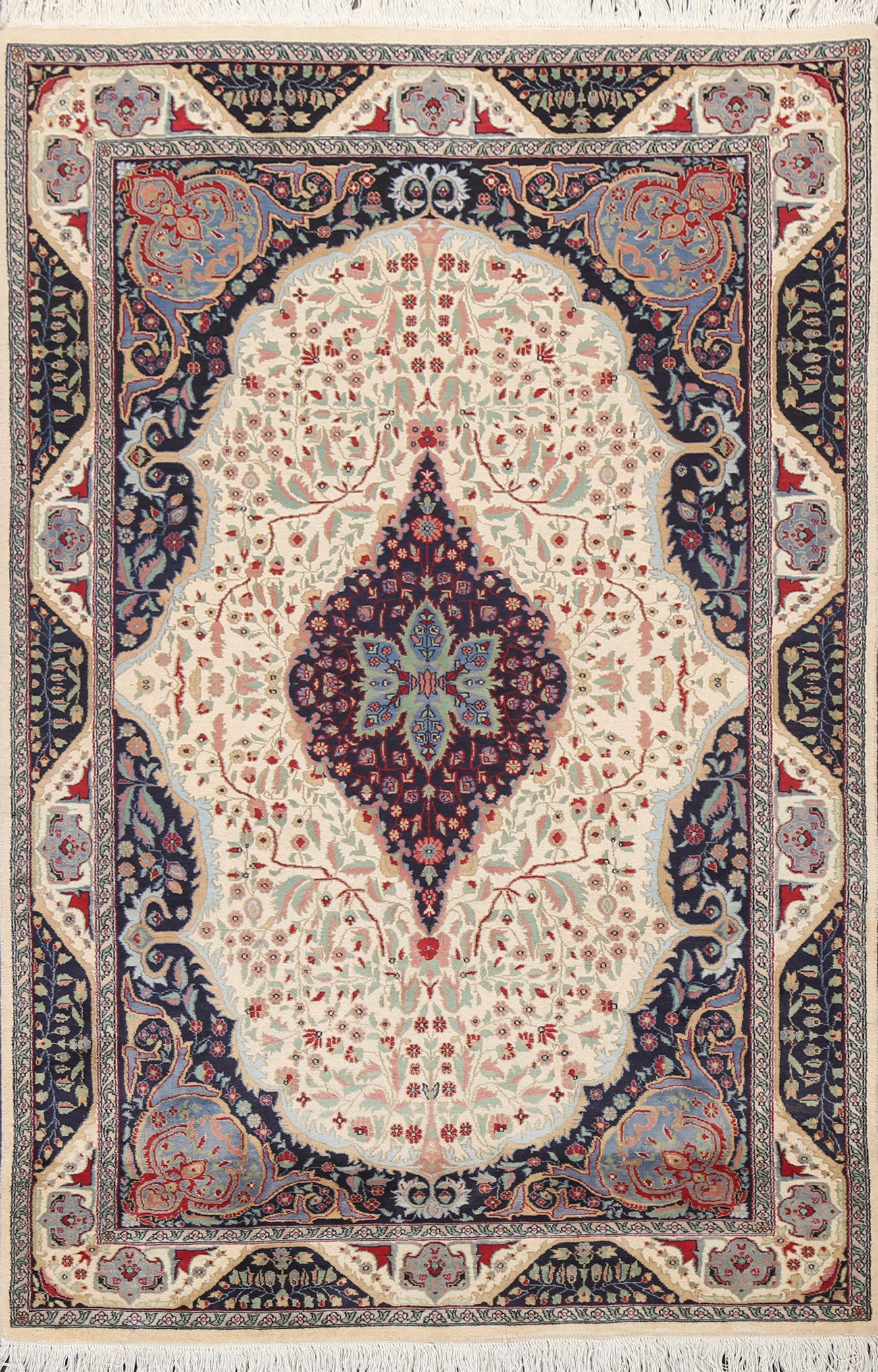 Vegetable Dye Tabriz Handmade Area Rug 5x7