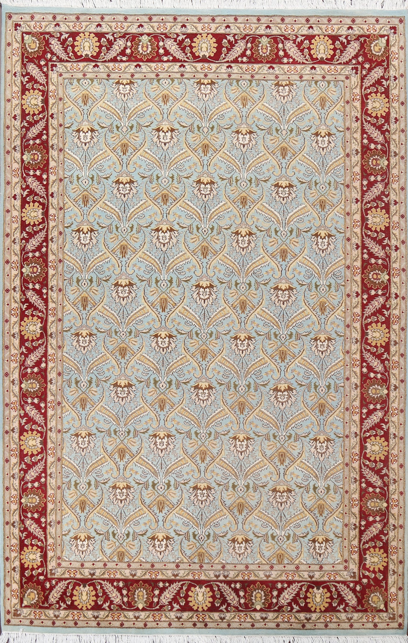 Vegetable Dye Kashan Wool Area Rug 6x9