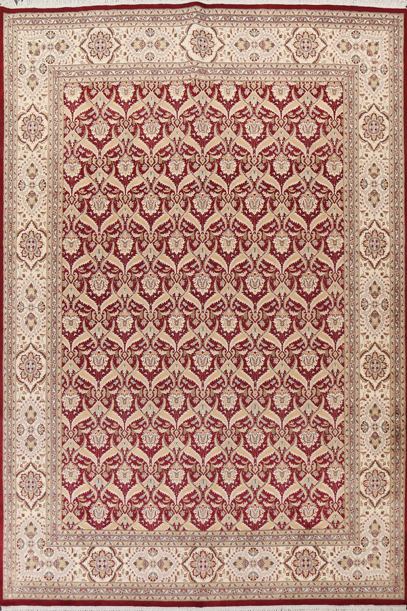 Vegetable Dye Kashan Wool/ Silk Area Rug 8x10