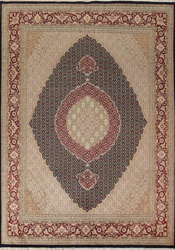 Vegetable Dye Tabriz Mahi Persian Area Rug 8x10