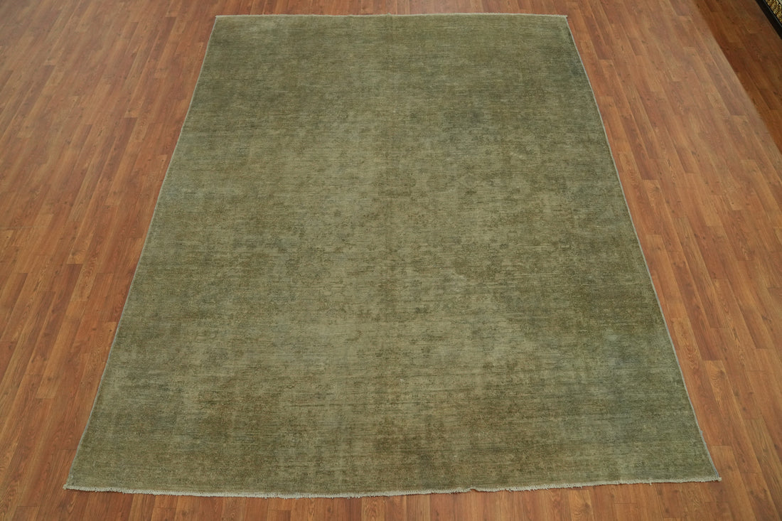 Distressed Wool Oushak Turkish Area Rug 8x10