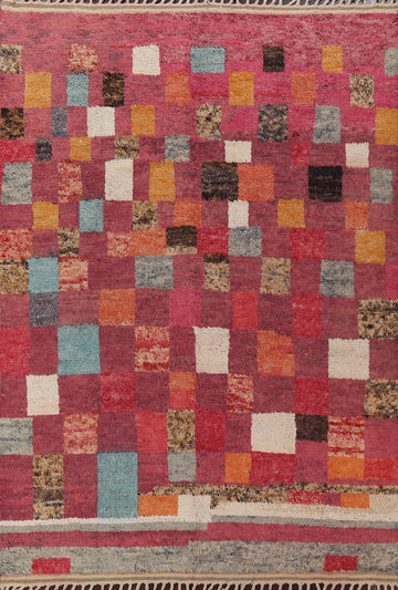 Checkered Moroccan Handmade Area Rug 8x11