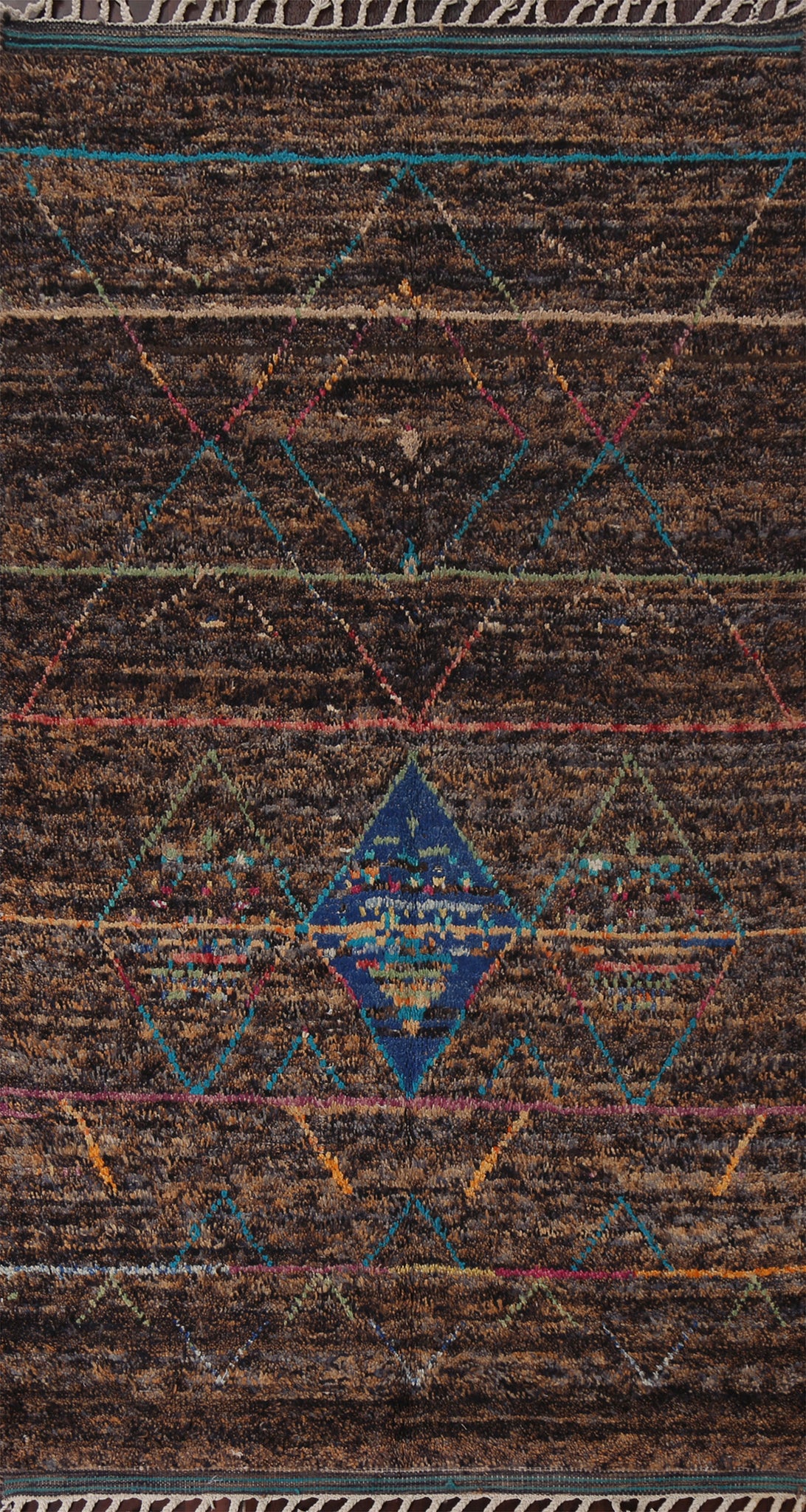 Handmade Moroccan Oriental Area Rug 5x9