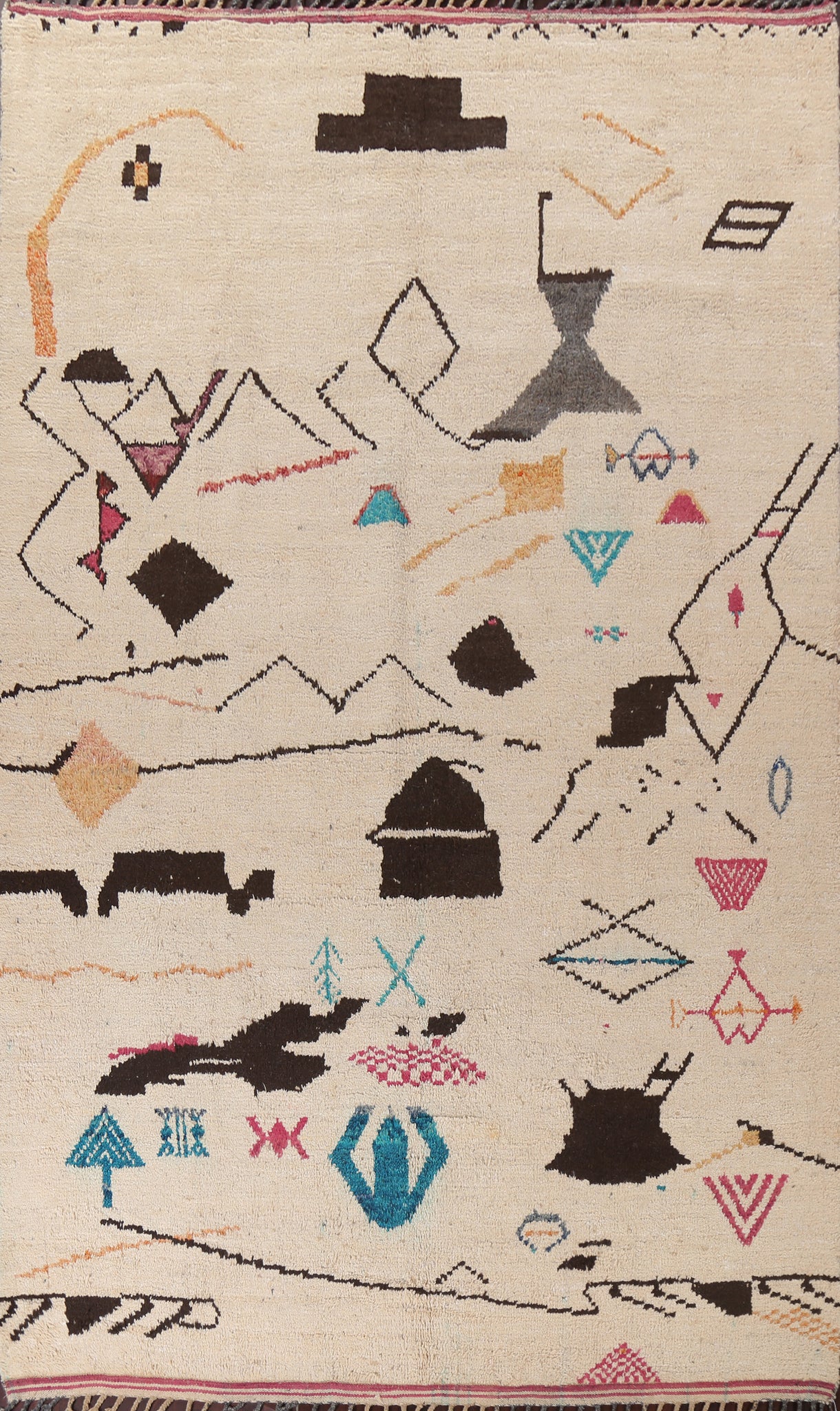 Tribal Moroccan Wool Area Rug 9x13