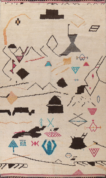 Tribal Moroccan Wool Area Rug 9x13