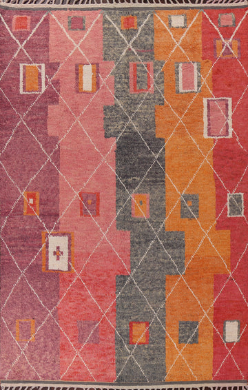 Handmade Moroccan Wool Area Rug 8x11