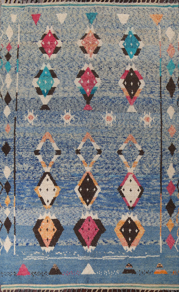 Wool Moroccan Oriental Area Rug 8x11
