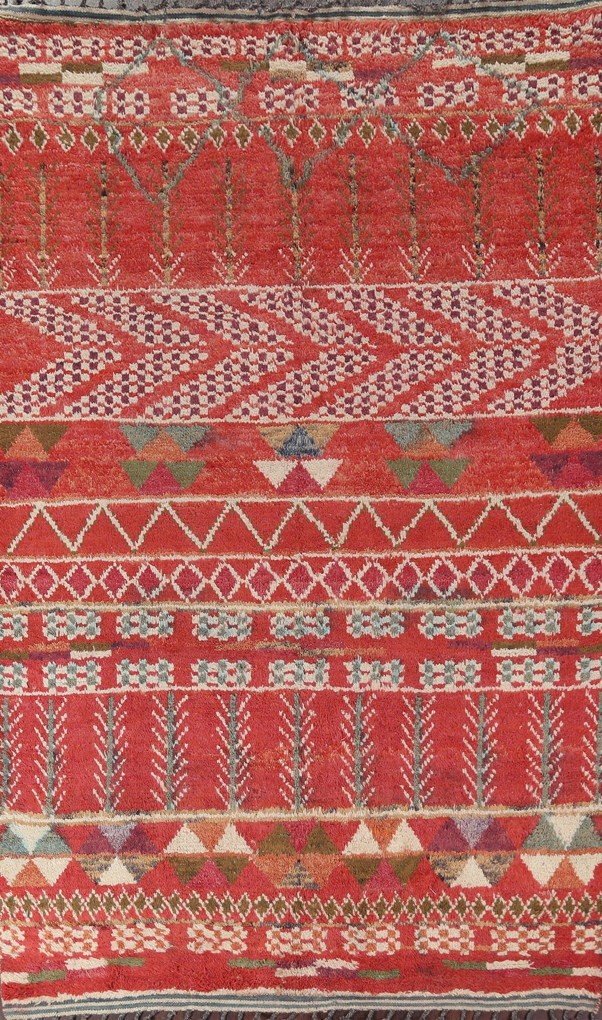 Wool Moroccan Handmade Area Rug 7x11