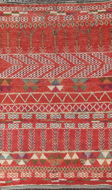Wool Moroccan Handmade Area Rug 7x11