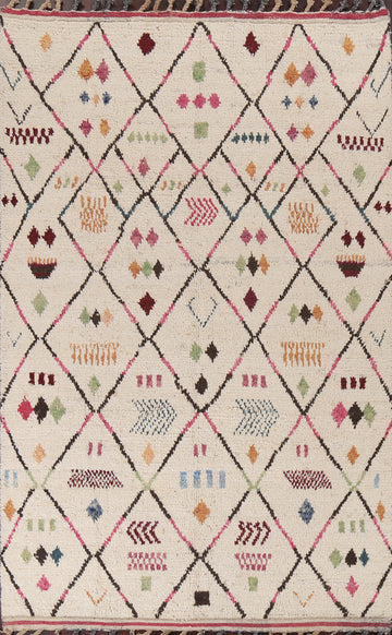 Tribal Moroccan Handmade Area Rug 6x10