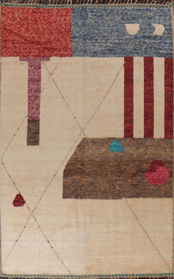 Handmade Moroccan Wool Area Rug 9x13