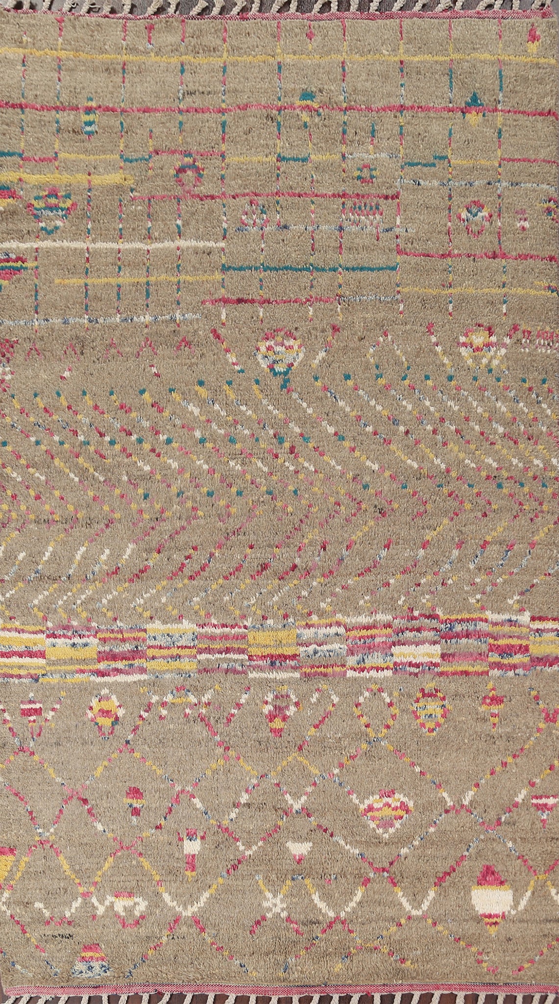 Handmade Moroccan Wool Area Rug 6x10