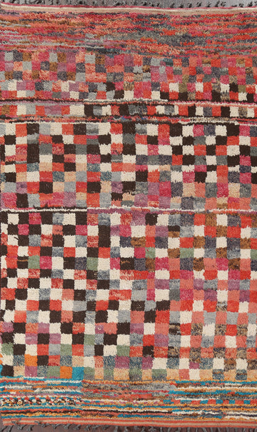Checkered Moroccan Handmade Area Rug 6x10