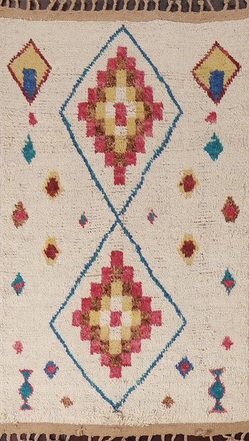 Geometric Moroccan Oriental Area Rug 4x7