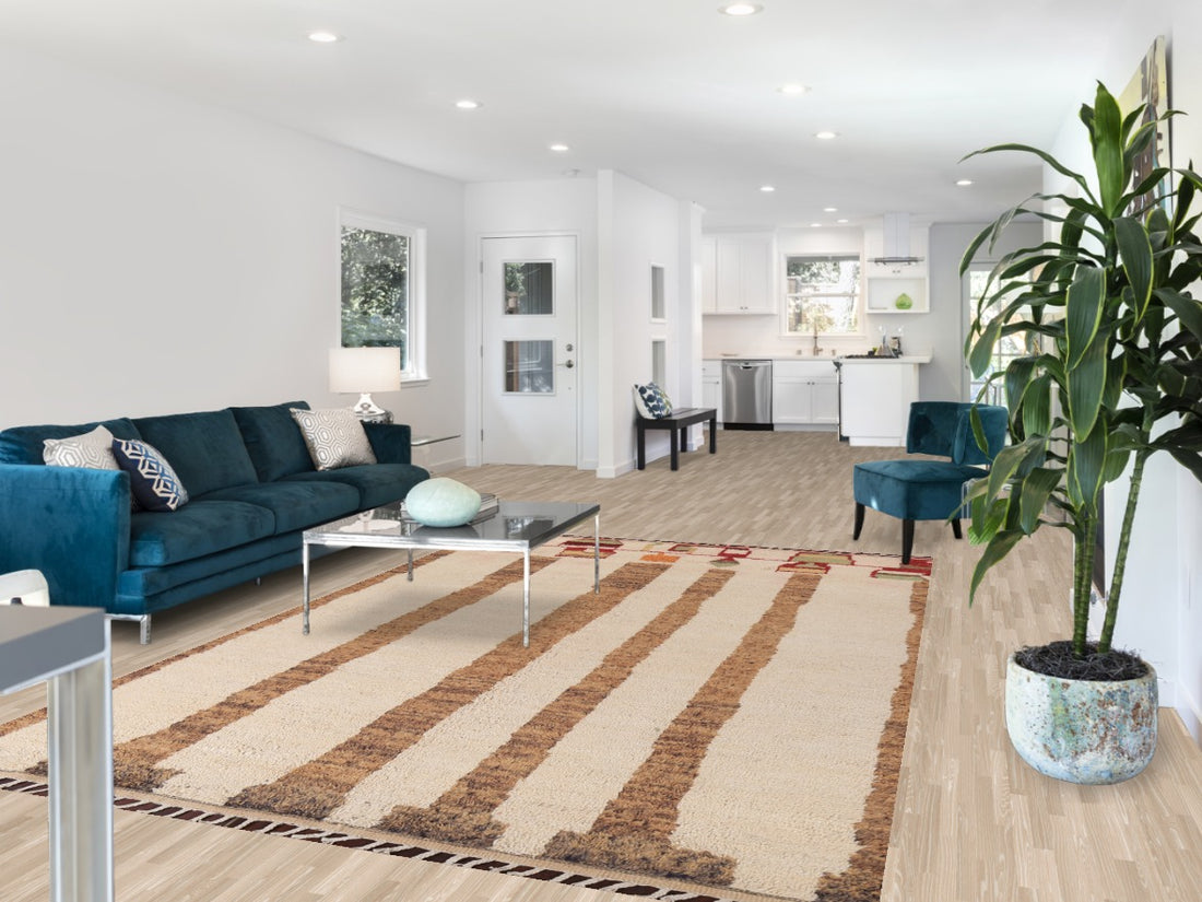 Handmade Moroccan Wool Area Rug 7x11
