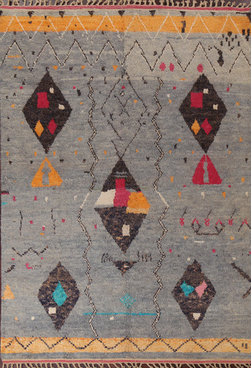 Geometric Moroccan Handmade Area Rug 8x11