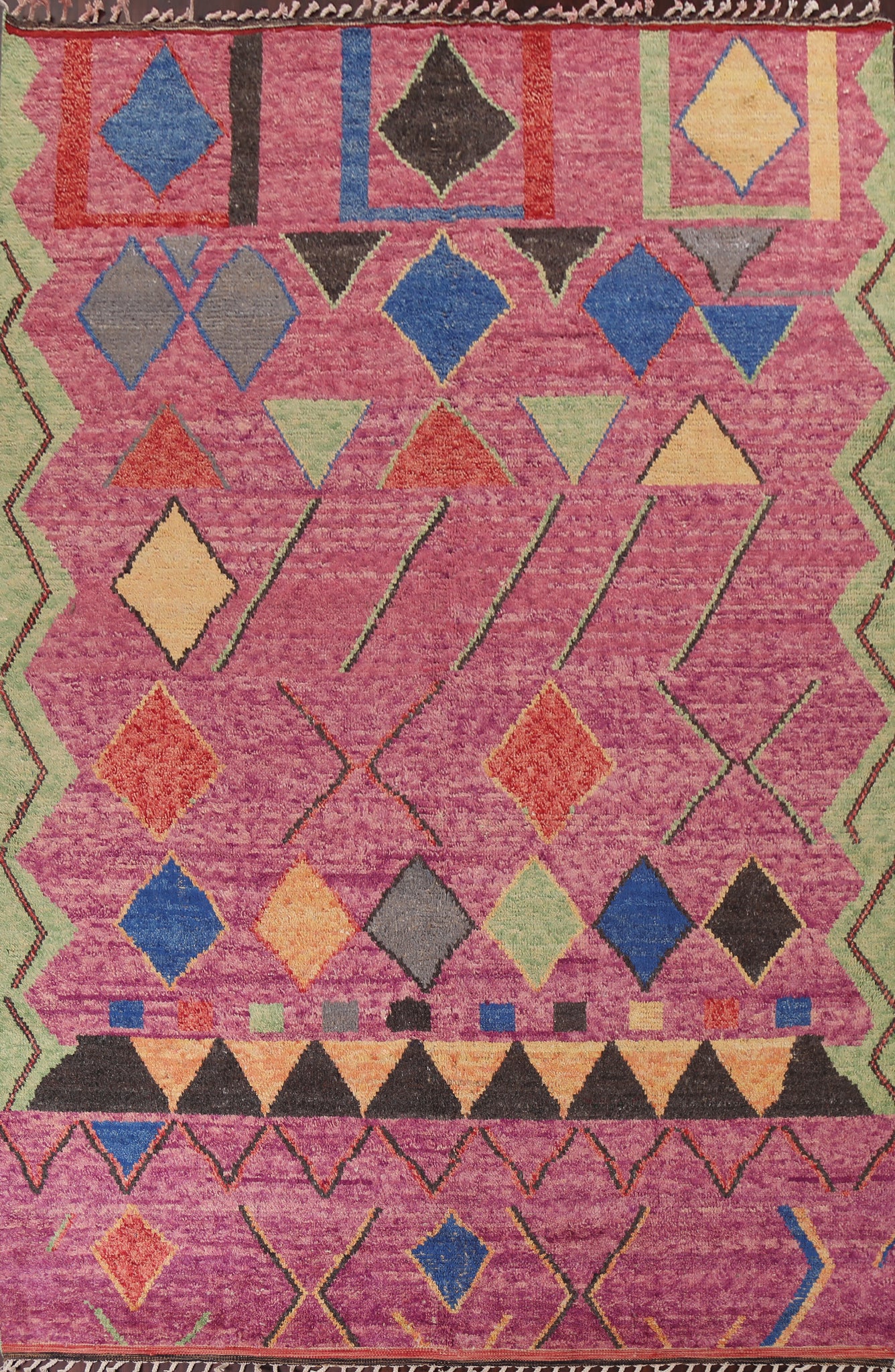 Geometric Moroccan Handmade Area Rug 9x13