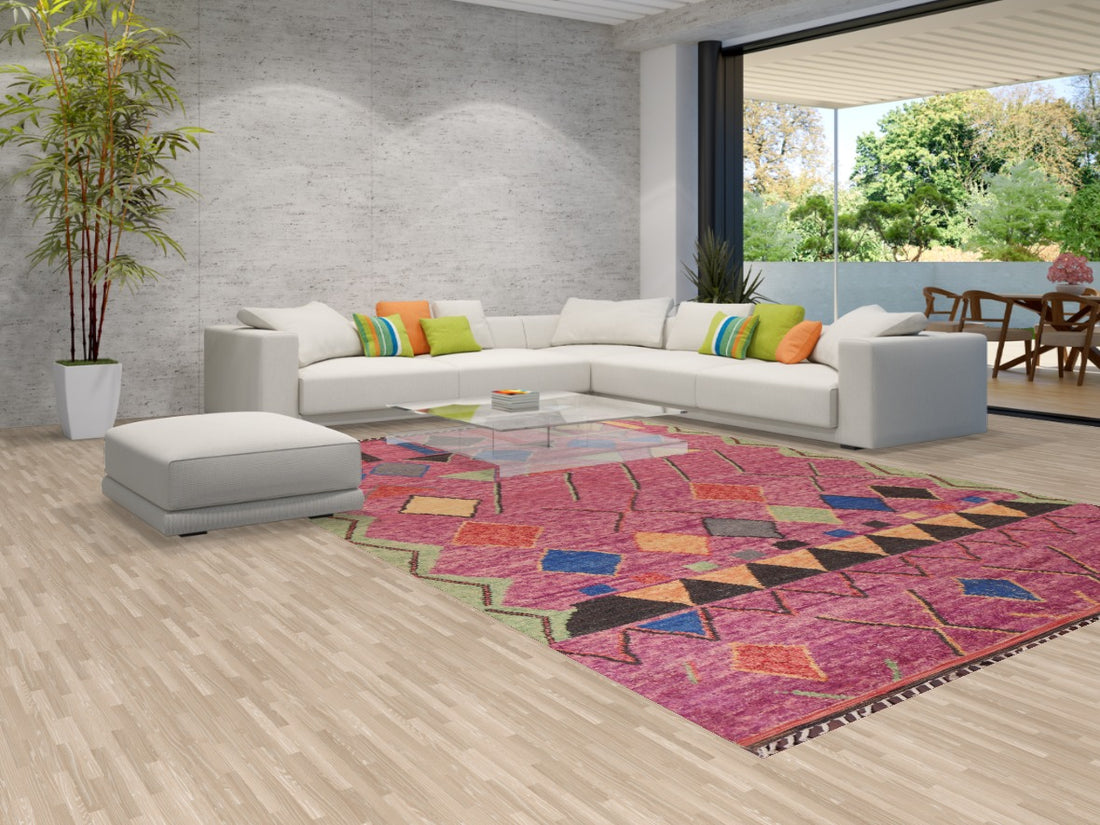 Geometric Moroccan Handmade Area Rug 9x13