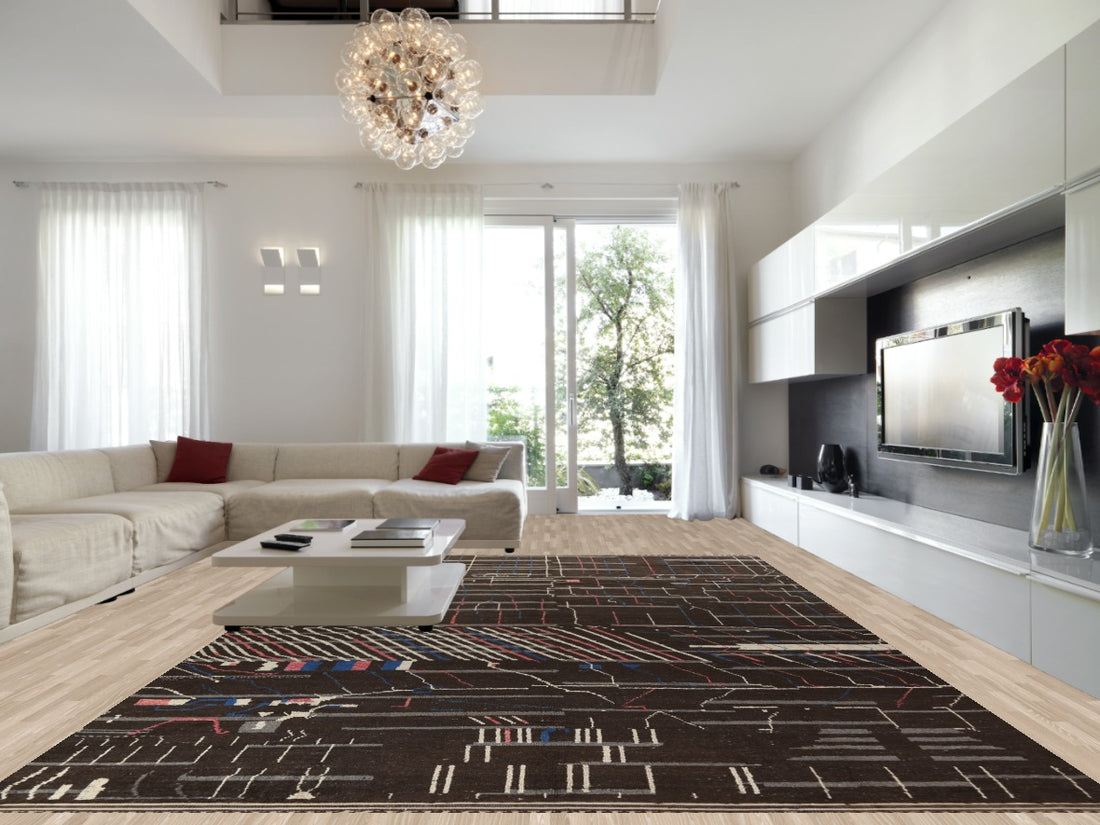 Handmade Moroccan Large Wool Rug 12x19