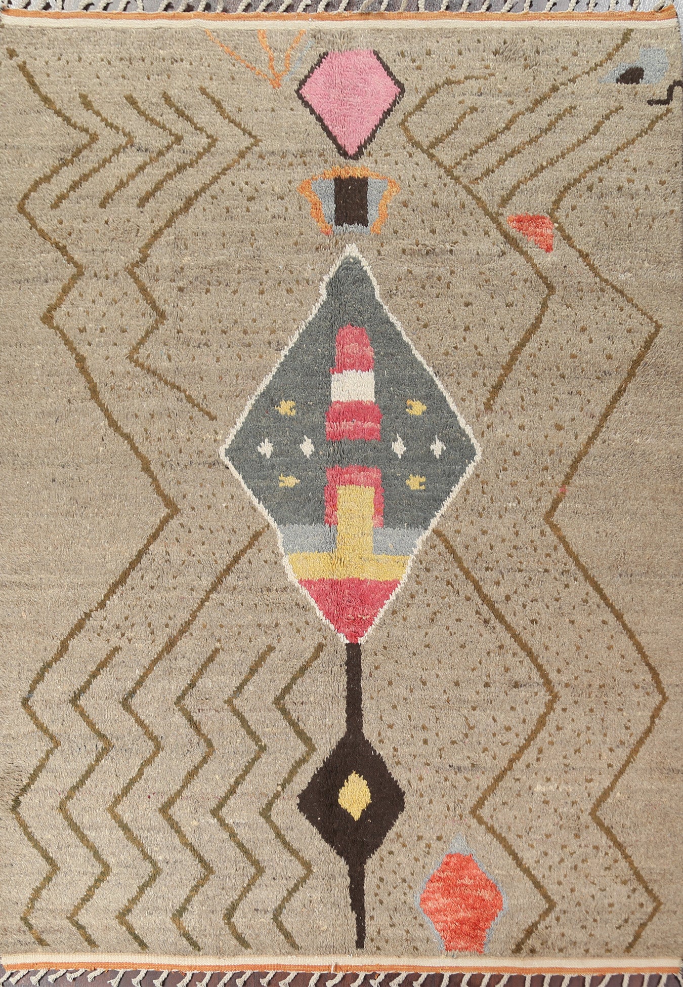 Handmade Moroccan Wool Area Rug 8x11