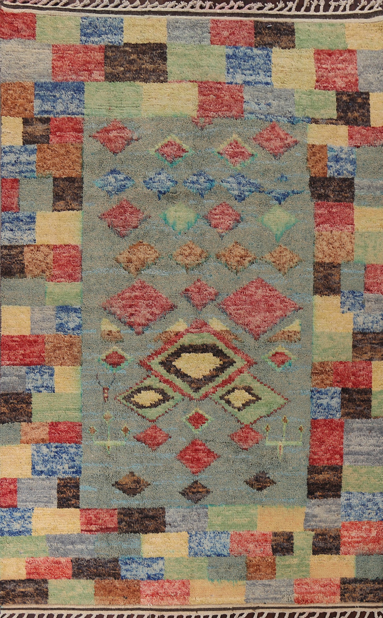 Wool Moroccan Handmade Area Rug 7x11
