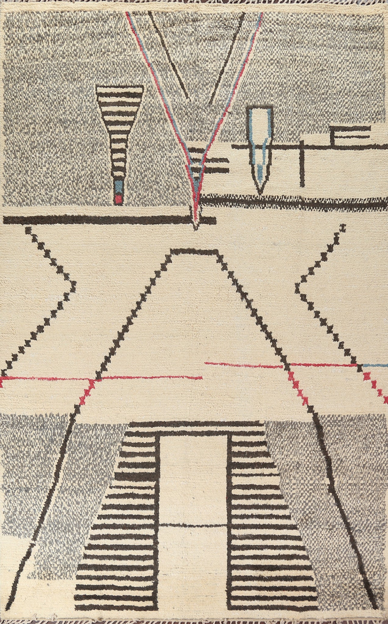 Handmade Moroccan Wool Area Rug 9x13