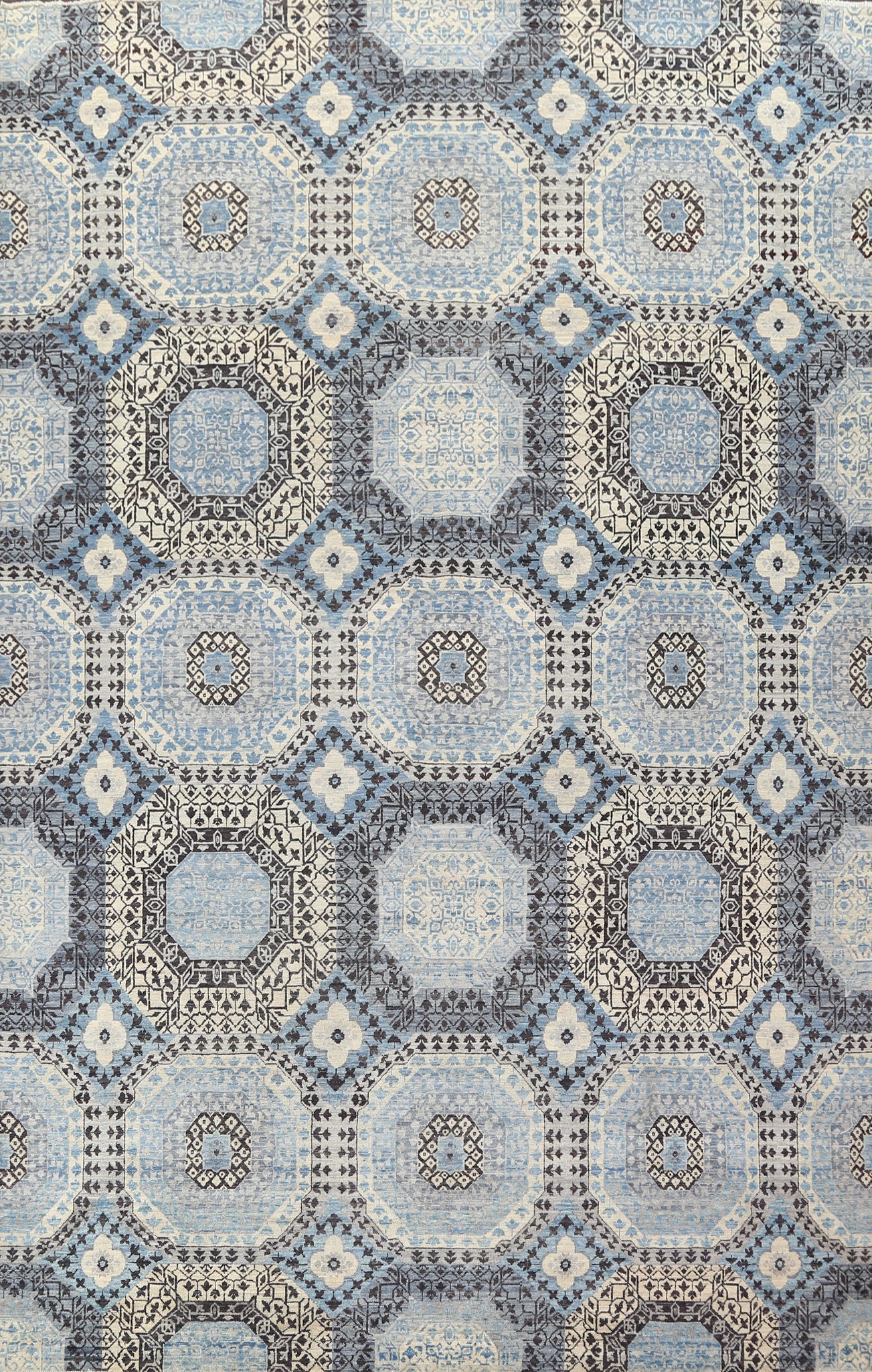Vegetable Dye Mamluk Handmade Area Rug 9x12