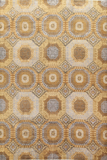 Vegetable Dye Mamluk Wool Area Rug 9x12
