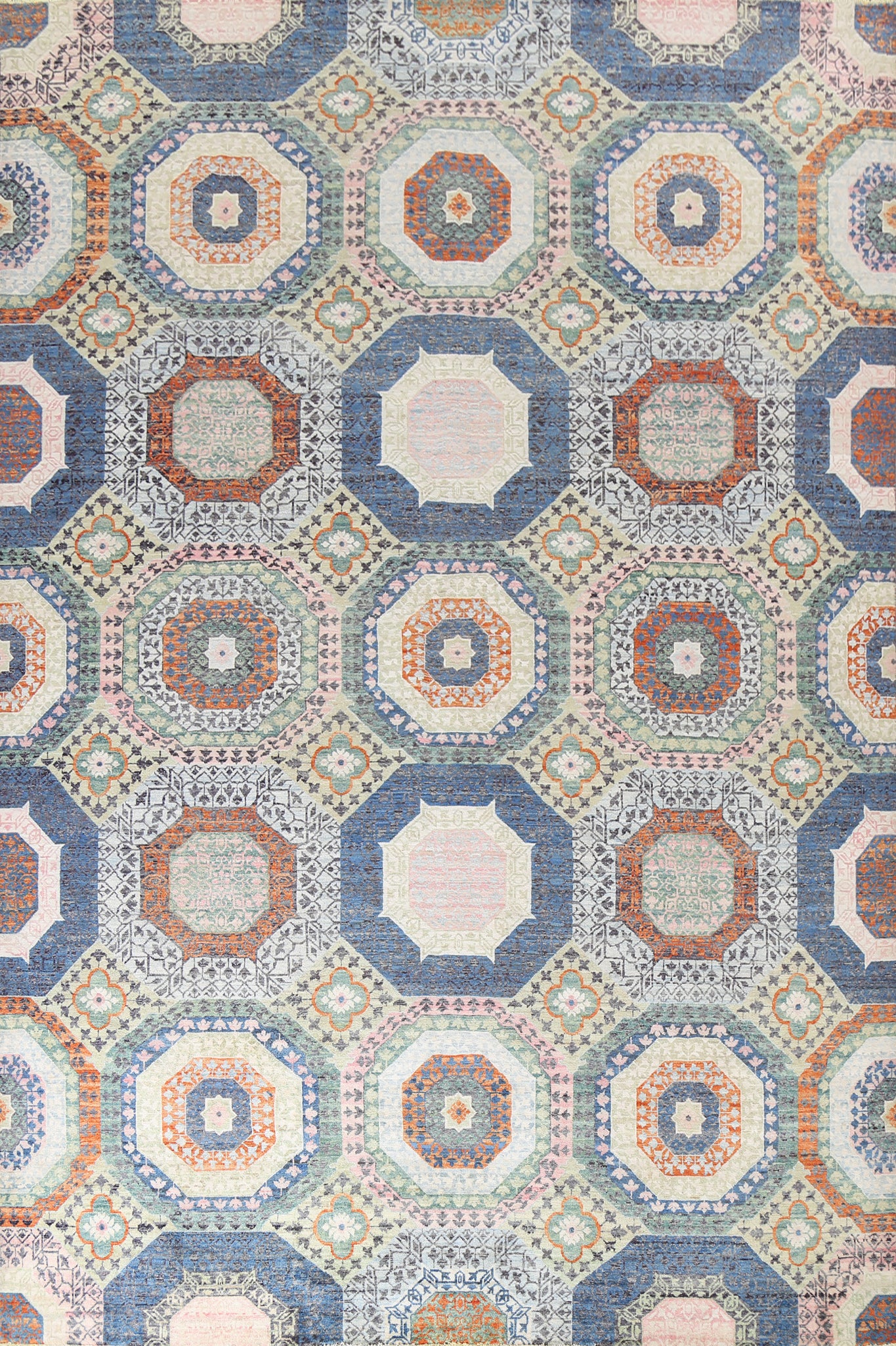 Vegetable Dye Mamluk Handmade Area Rug 9x12