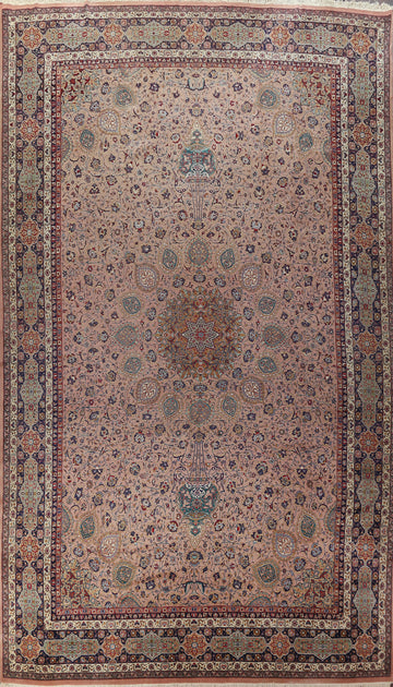 Vegetable Dye Tabriz Persian Area Rug 13x19