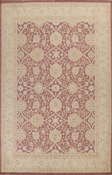 Floral Oushak Chobi Handmade Wool Rug 9x12