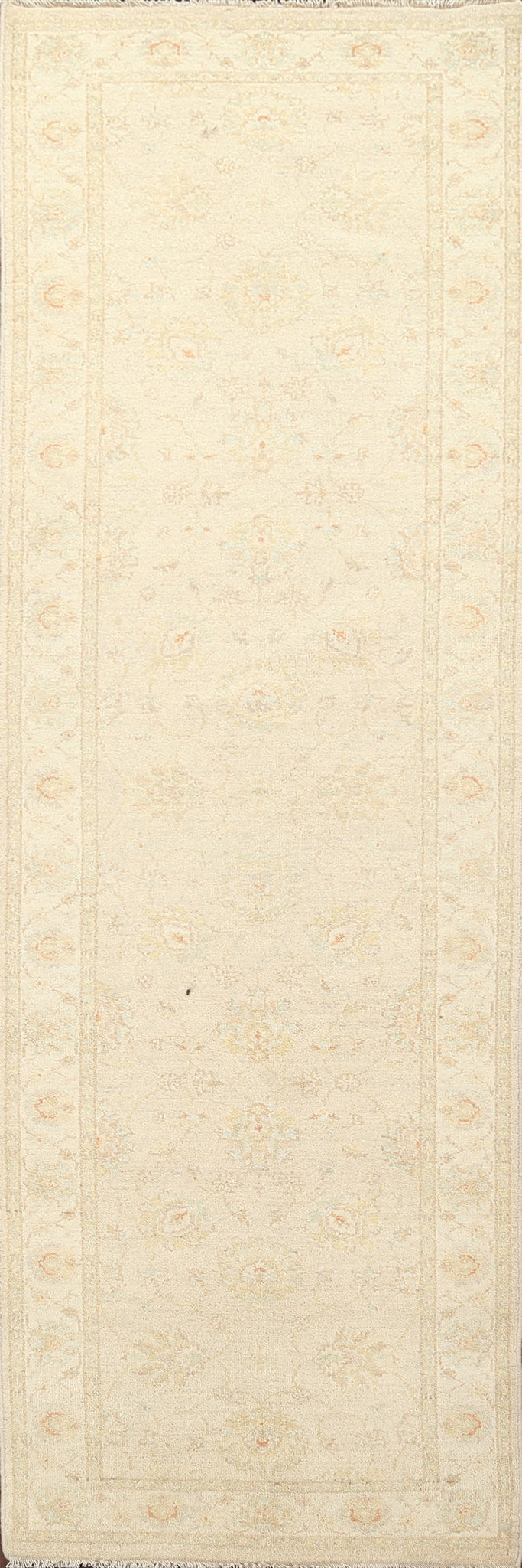 Vegetable Dye Peshawar Chobi Wool Runner Rug 3x10