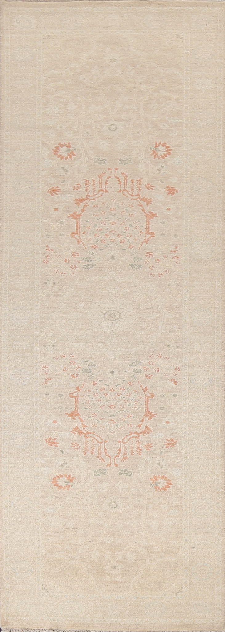 Vegetable Dye Peshawar Chobi Wool Runner Rug 3x10