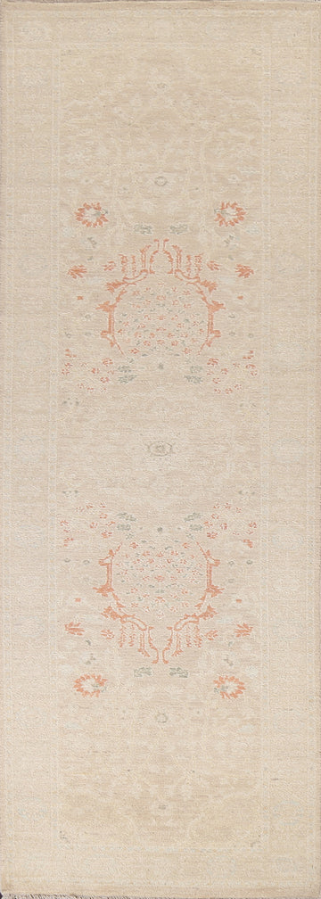 Vegetable Dye Peshawar Chobi Wool Runner Rug 3x10