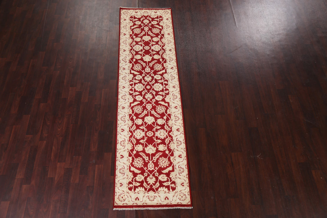 Vegetable Dye Peshawar Chobi Oriental Runner Rug 3x10