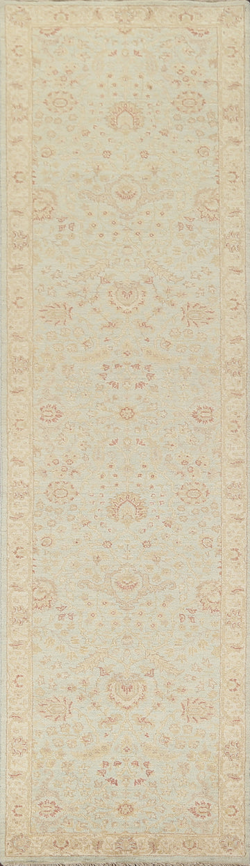 Vegetable Dye Peshawar Chobi Oriental Runner Rug 3x10