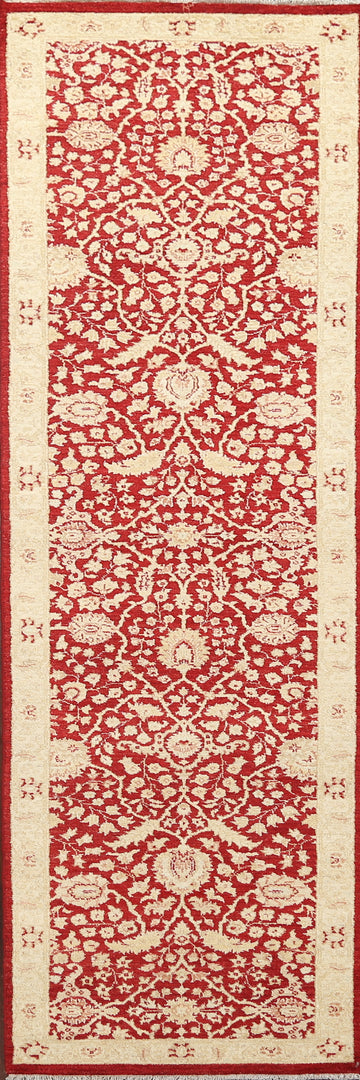 Vegetable Dye Peshawar Chobi Oriental Runner Rug 3x10
