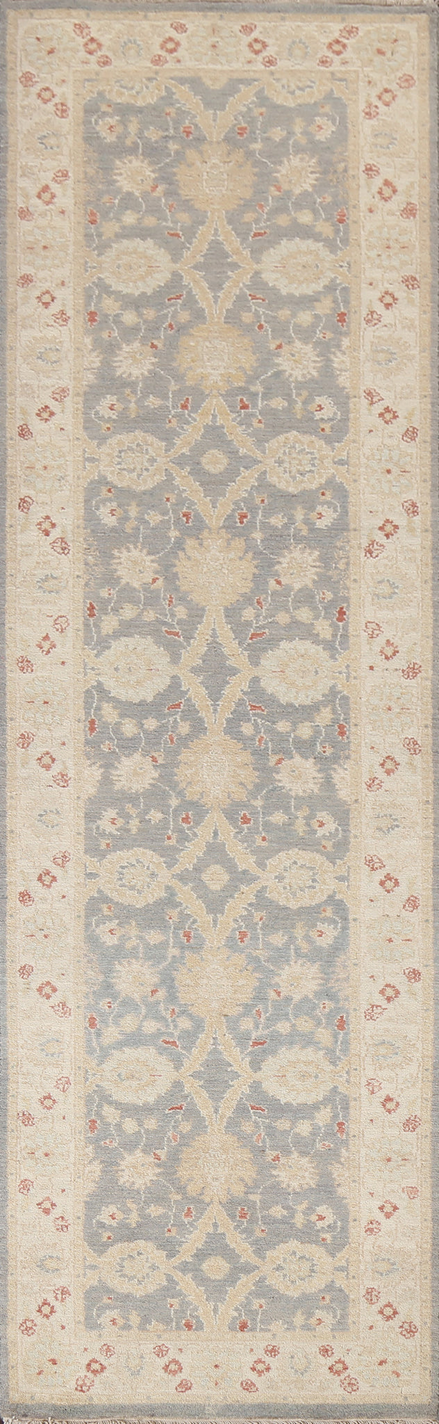 Vegetable Dye Peshawar Chobi Oriental Runner Rug 3x10